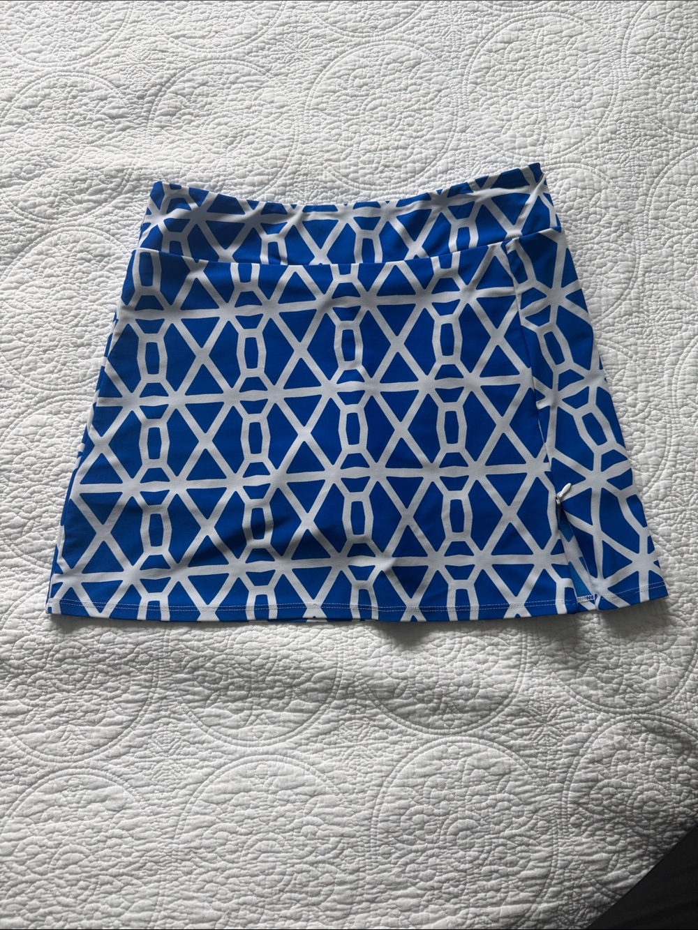 Jude Connally Morgan Skort Blue and White Geometric